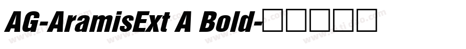 AG-AramisExt A Bold字体转换